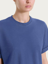 Maglietta con manica over in Slub Jersey Blu Donna - Ragno
