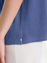 Maglietta con manica over in Slub Jersey Blu Donna - Ragno