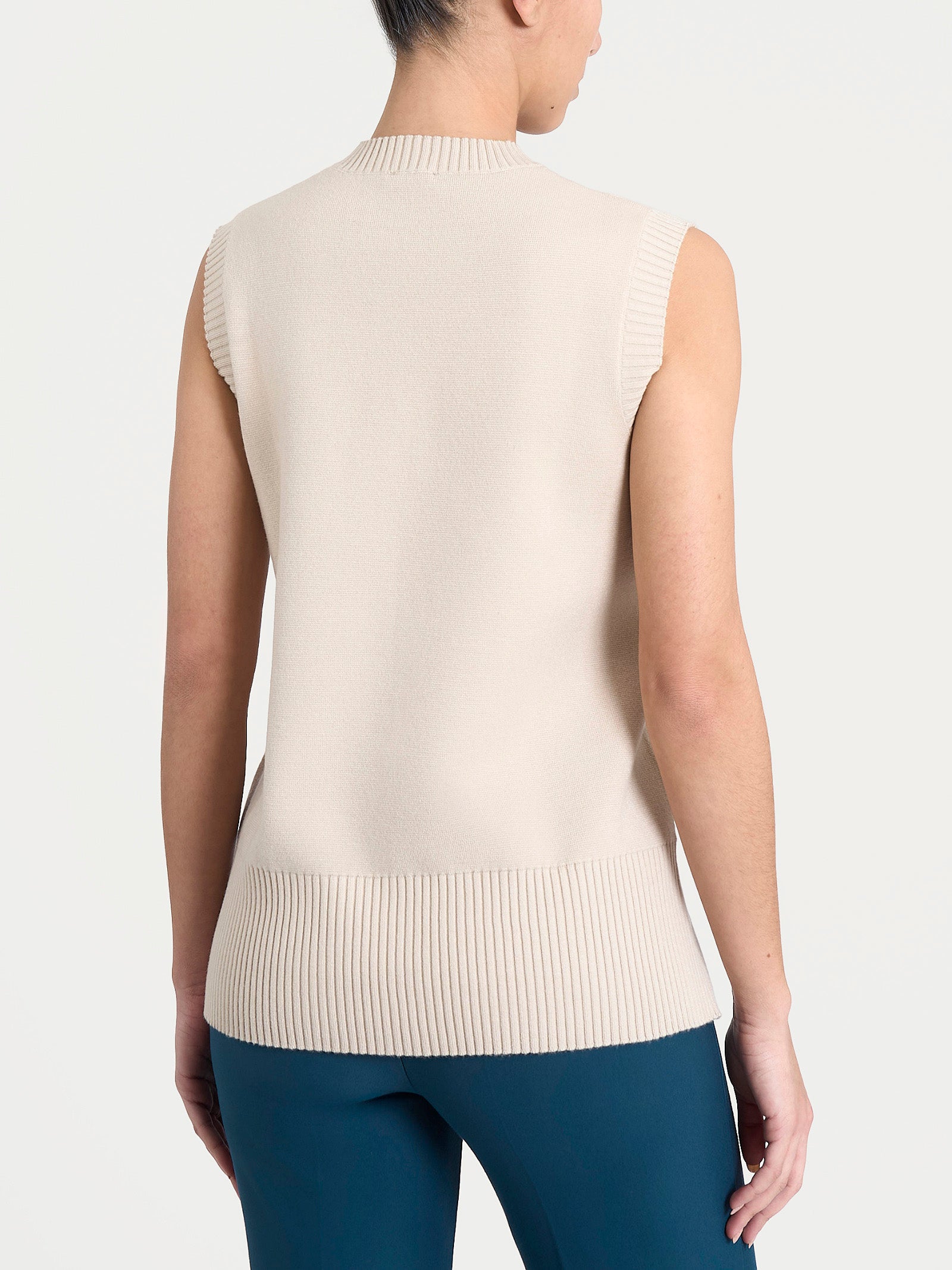 Maglia smanicata in Super Soft Bianchi Donna - Ragno