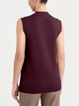 Maglia smanicata in Super Soft Viola Donna - Ragno