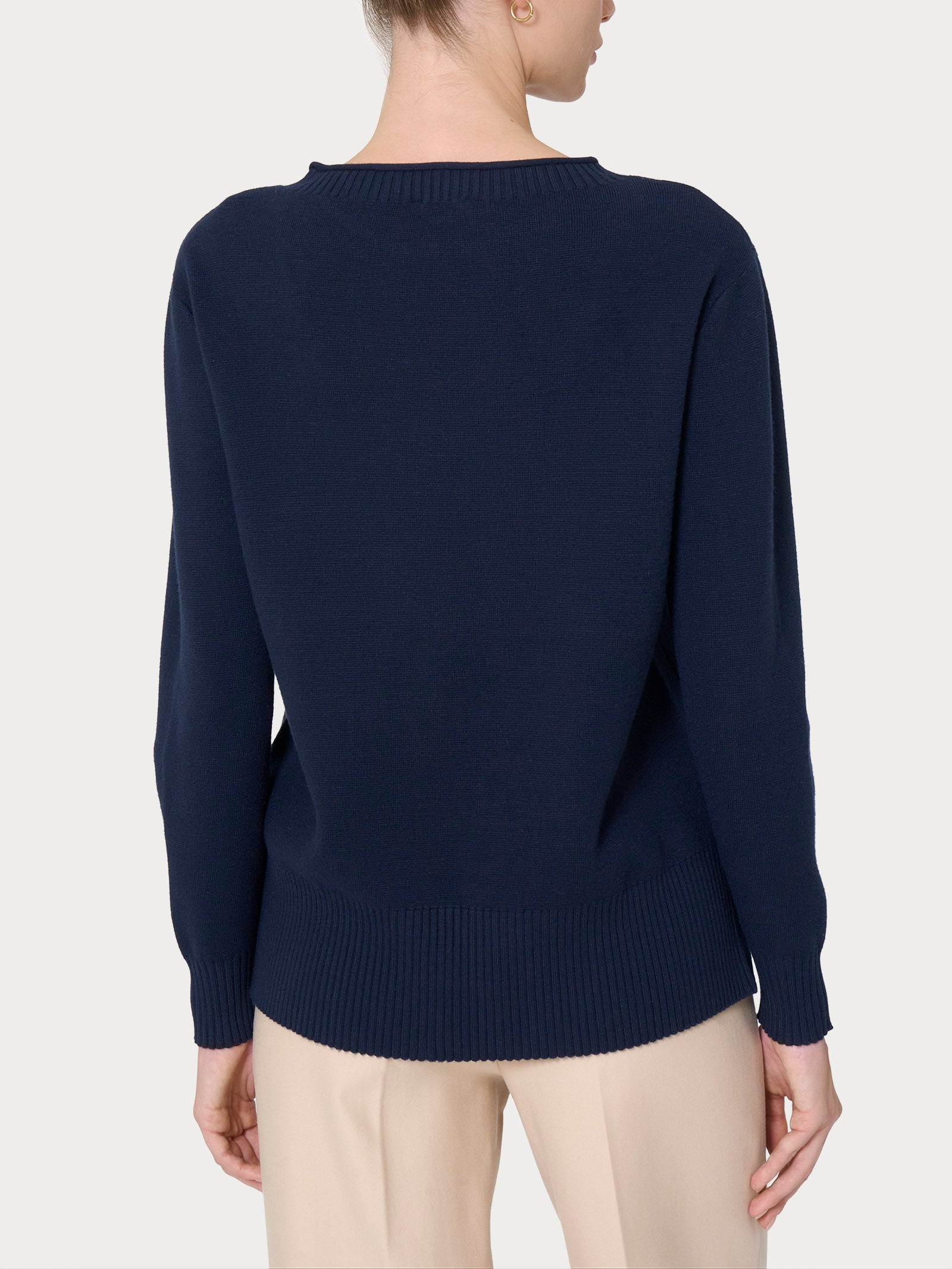 Maglia girocollo in Super Soft  Blu Donna - Ragno
