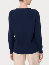 Maglia girocollo in Super Soft  Blu Donna - Ragno