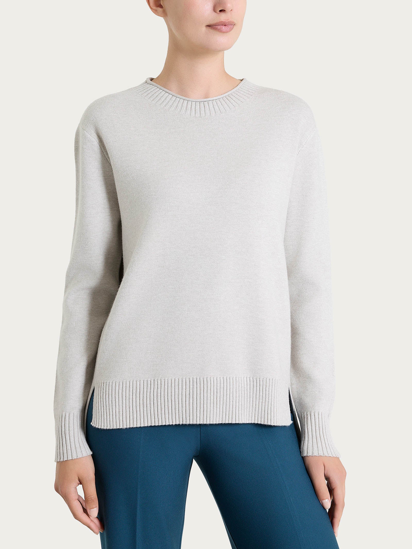 Maglia girocollo in Super Soft  Bianchi Donna - Ragno