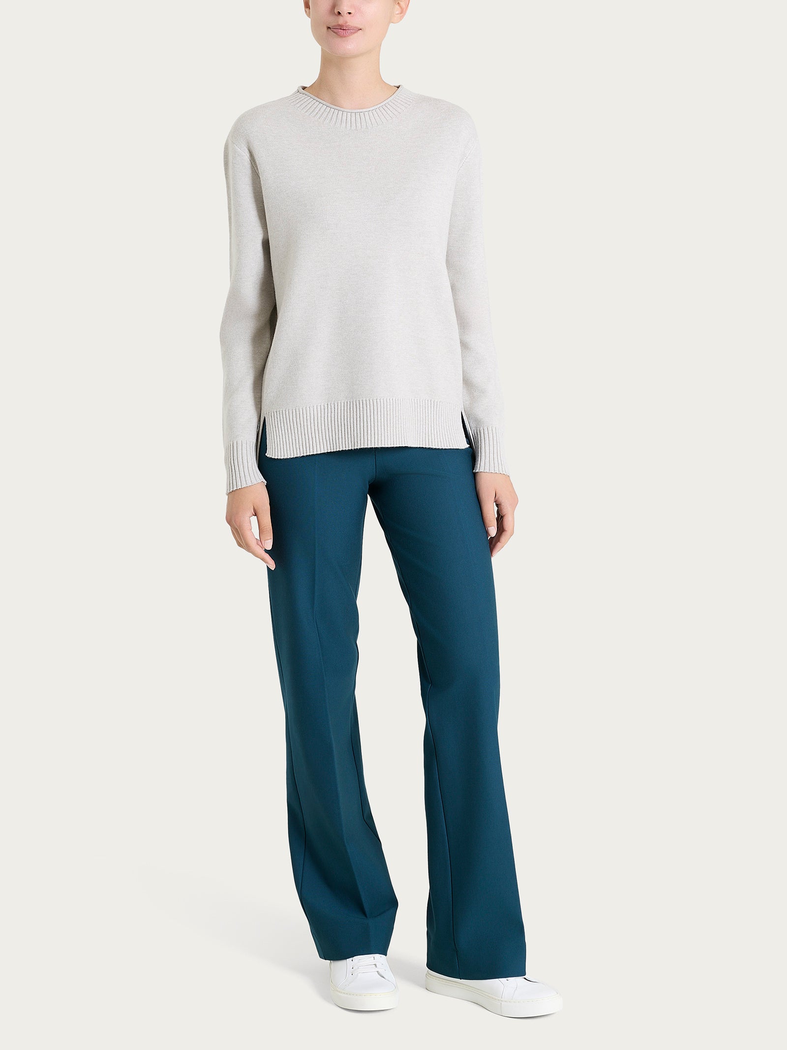Maglia girocollo in Super Soft  Bianchi Donna - Ragno