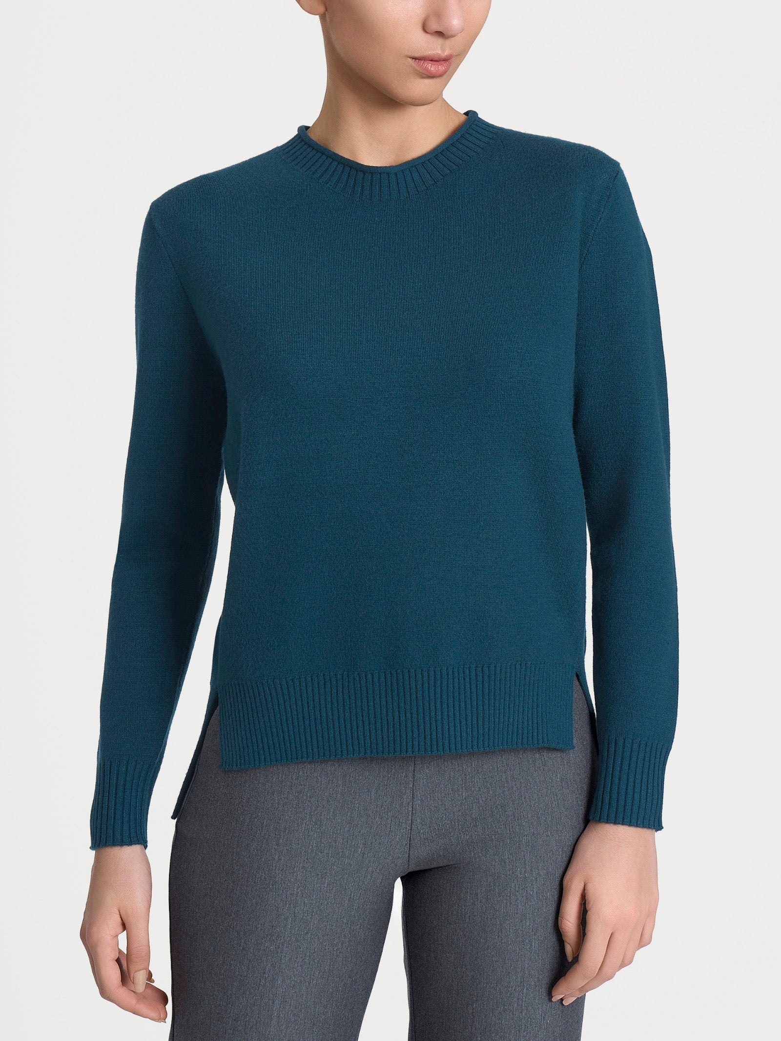 Maglia girocollo in Super Soft  Blu Donna - Ragno
