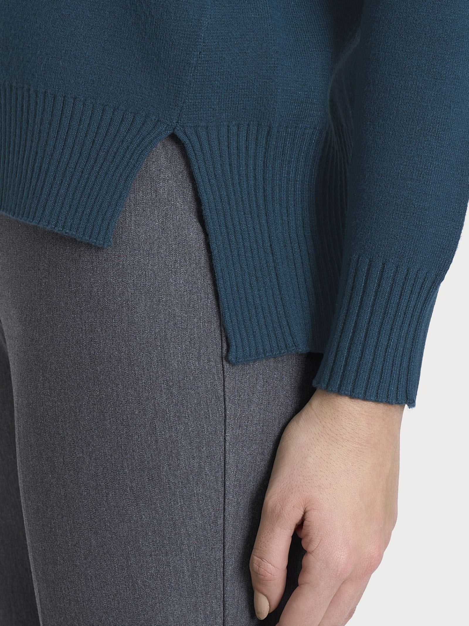 Maglia girocollo in Super Soft  Blu Donna - Ragno