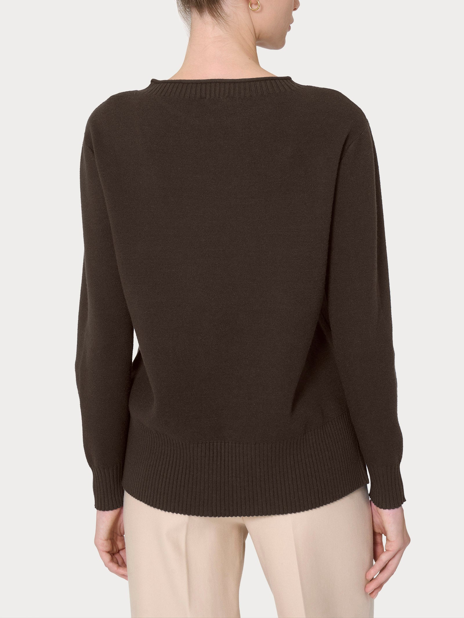 Maglia girocollo in Super Soft  Marroni Donna - Ragno