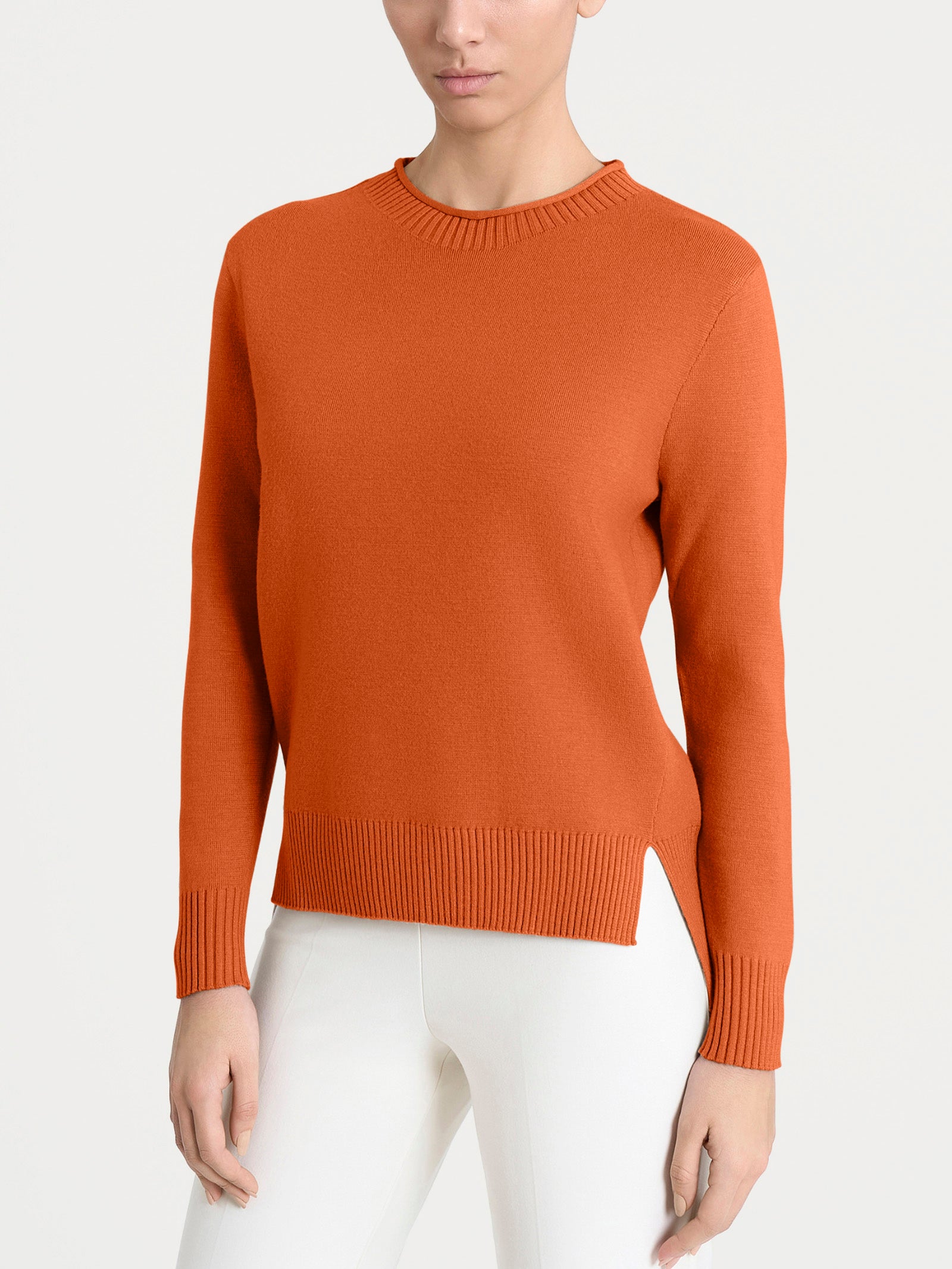 Maglia girocollo in Super Soft  Arancioni Donna - Ragno