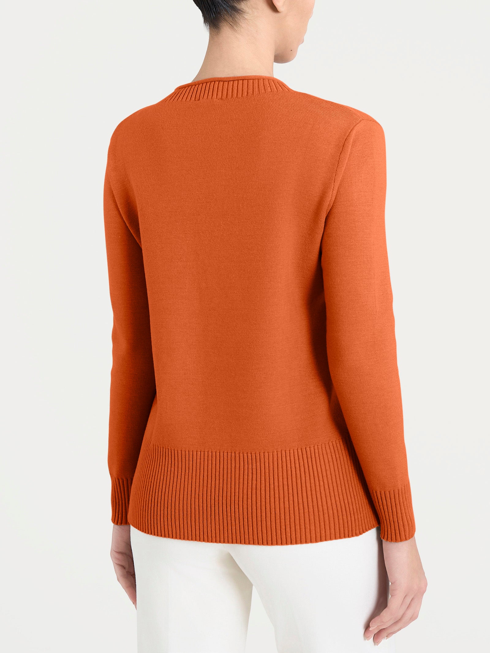Maglia girocollo in Super Soft  Arancioni Donna - Ragno