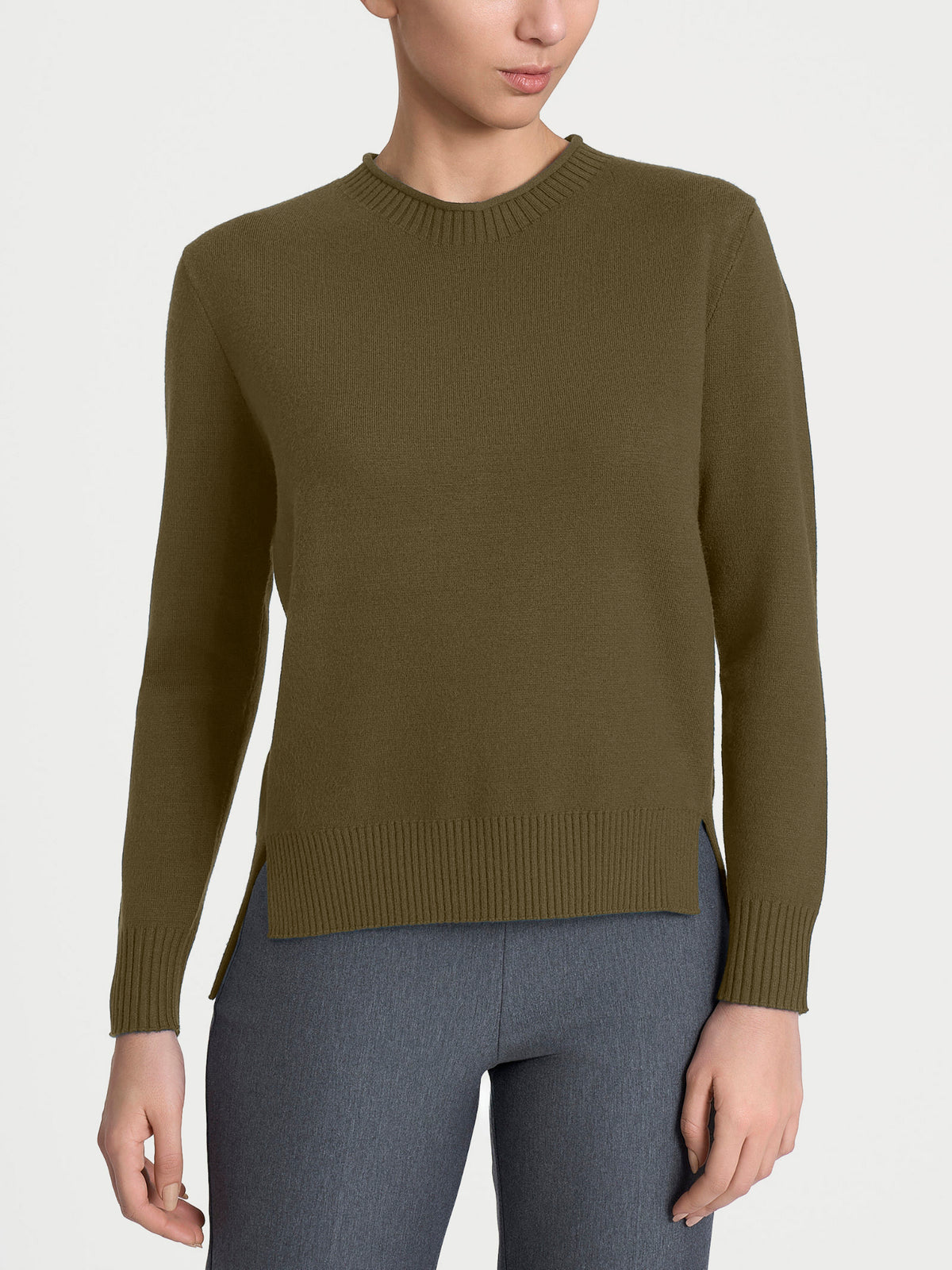 Maglia girocollo in Super Soft  Verdi Donna - Ragno