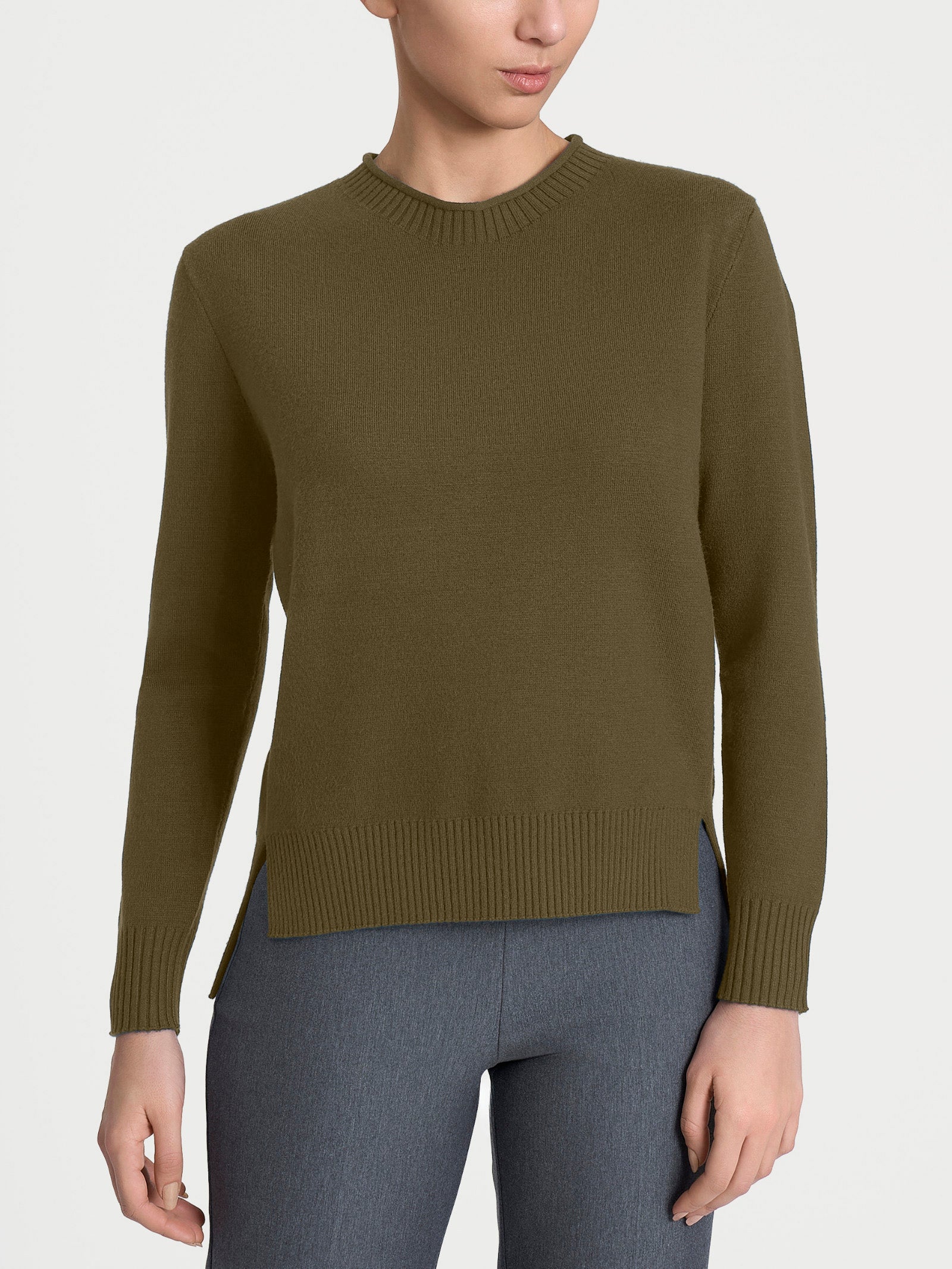 Maglia girocollo in Super Soft  Verdi Donna - Ragno