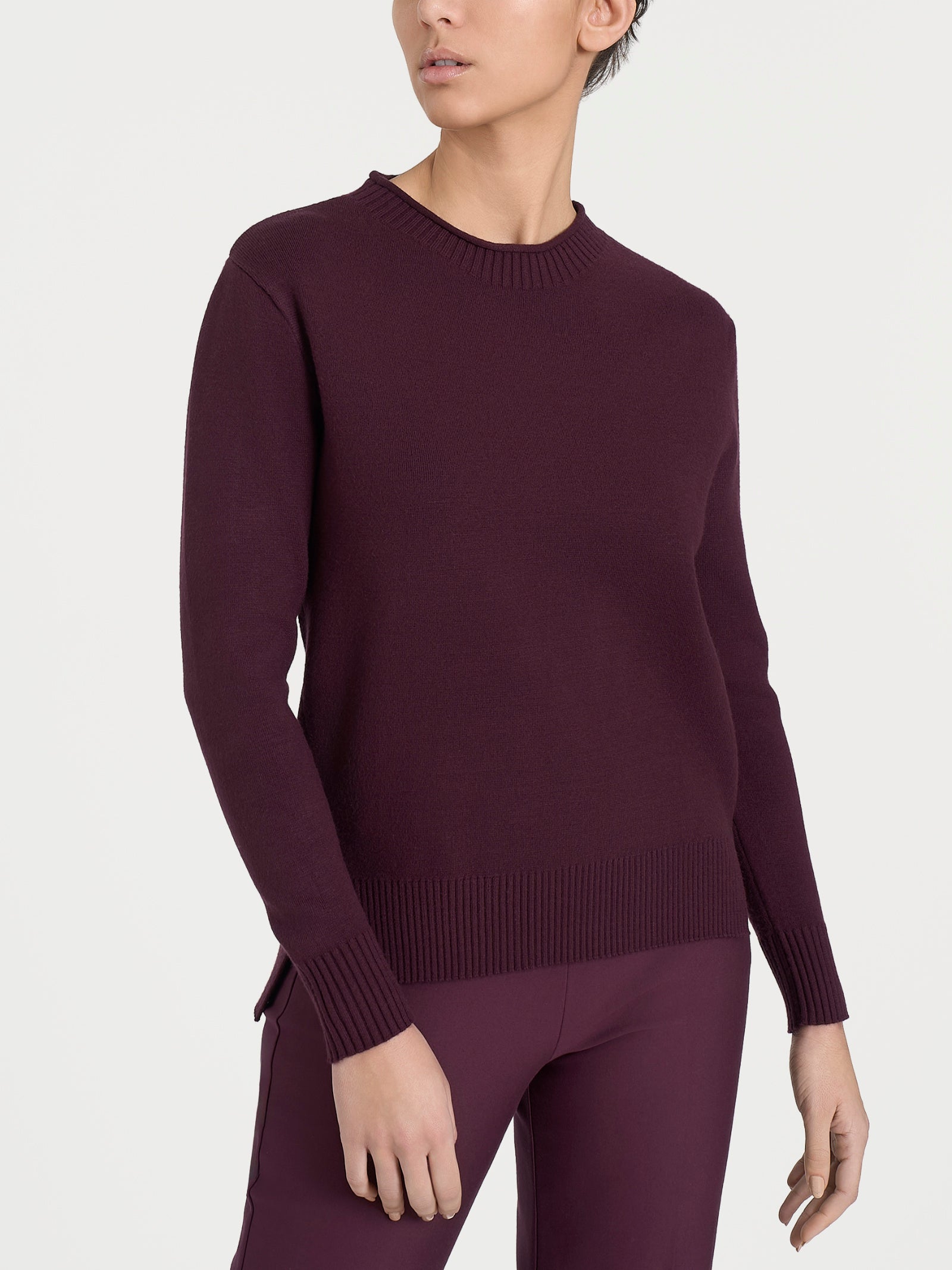 Maglia girocollo in Super Soft  Viola Donna - Ragno
