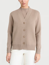 Cardigan asimmetrico con bottoni in Super Soft Marroni Donna - Ragno
