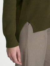 Cardigan asimmetrico con bottoni in Super Soft Verdi Donna - Ragno