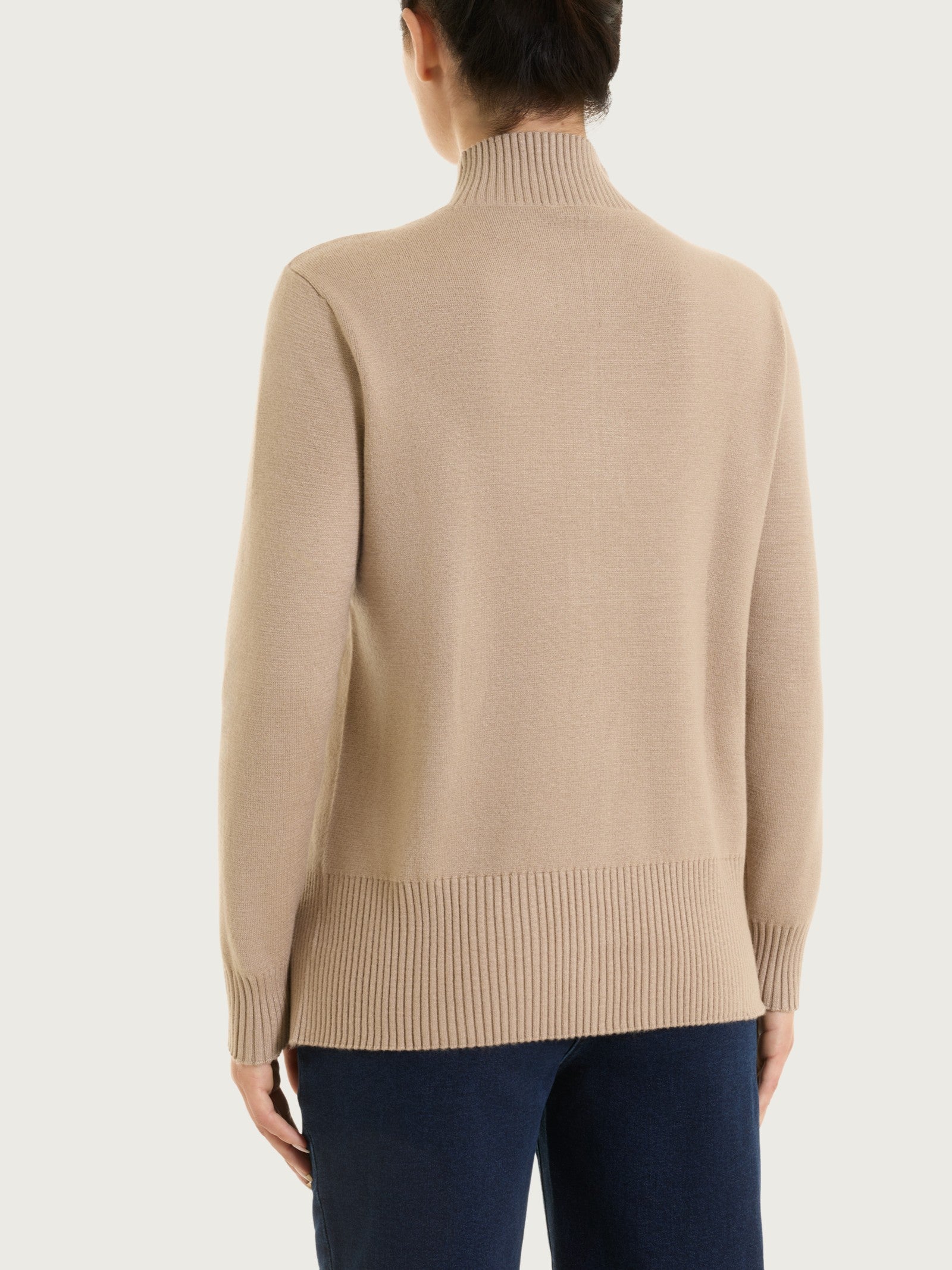 Cardigan con zip asimmetrico in Super soft Marroni Donna - Ragno