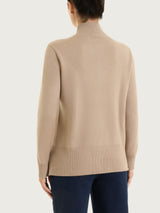 Cardigan con zip asimmetrico in Super soft Marroni Donna - Ragno