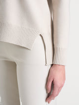 Cardigan con zip asimmetrico in Super soft Bianchi Donna - Ragno