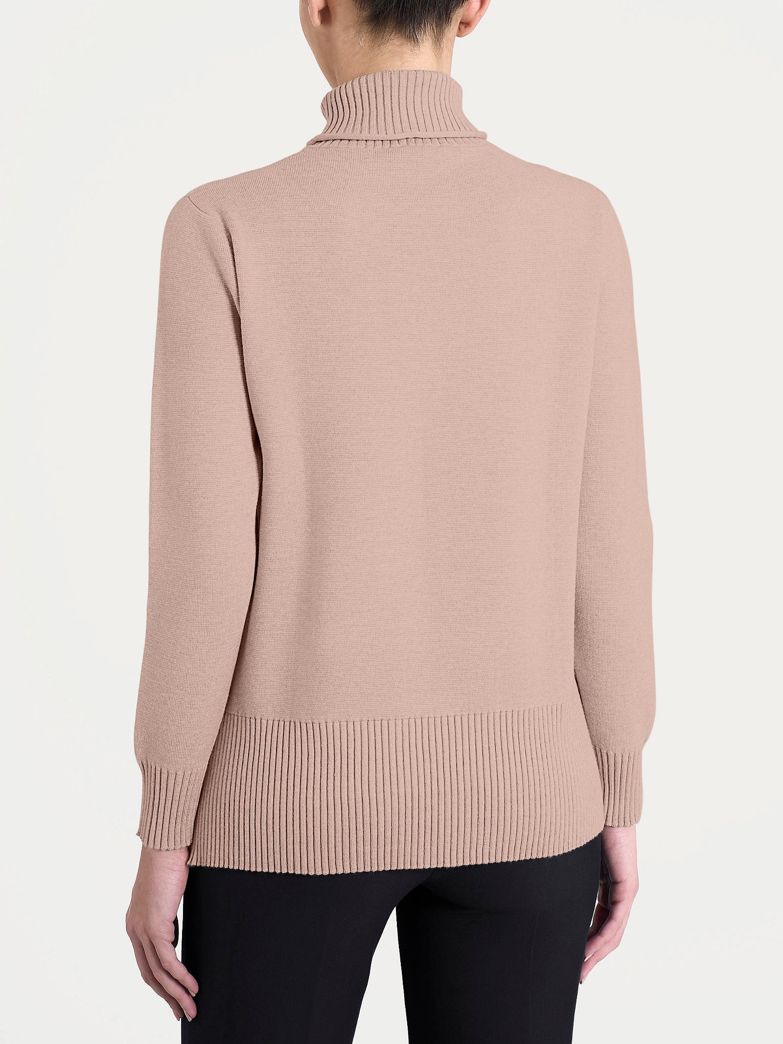 Dolcevita asimmetrico in Super Soft Rosa Donna - Ragno