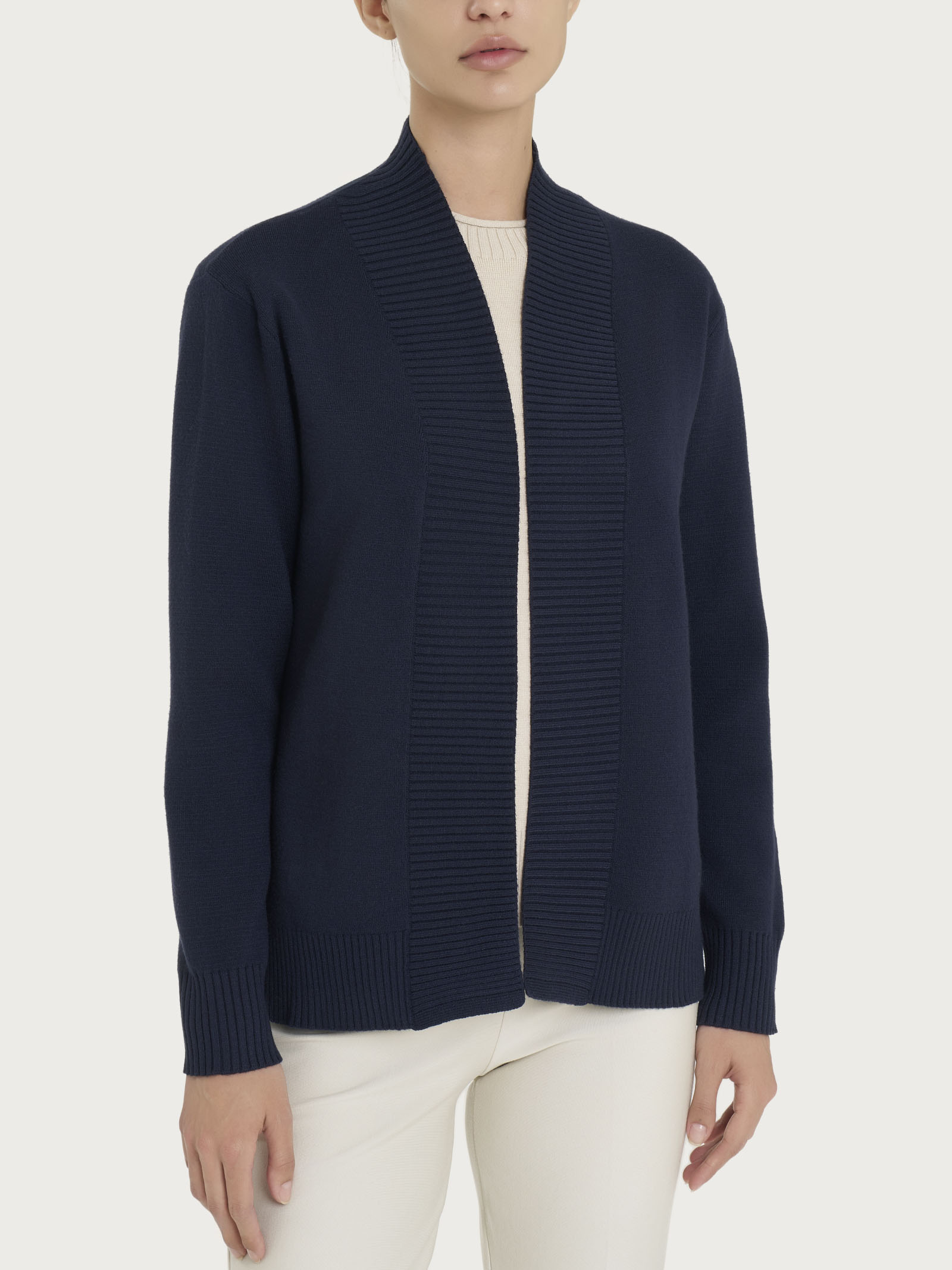 Cardigan aperto in Super Soft  Blu Donna - Ragno