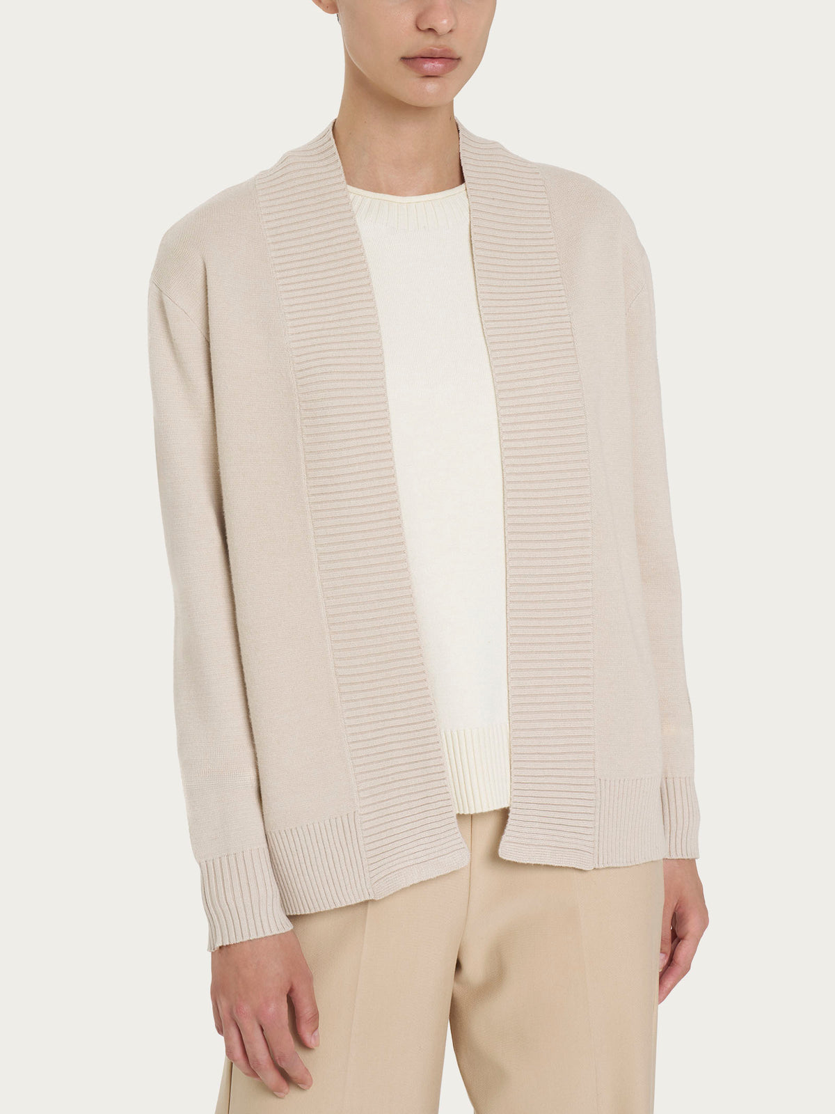 Cardigan aperto in Super Soft  Bianchi Donna - Ragno