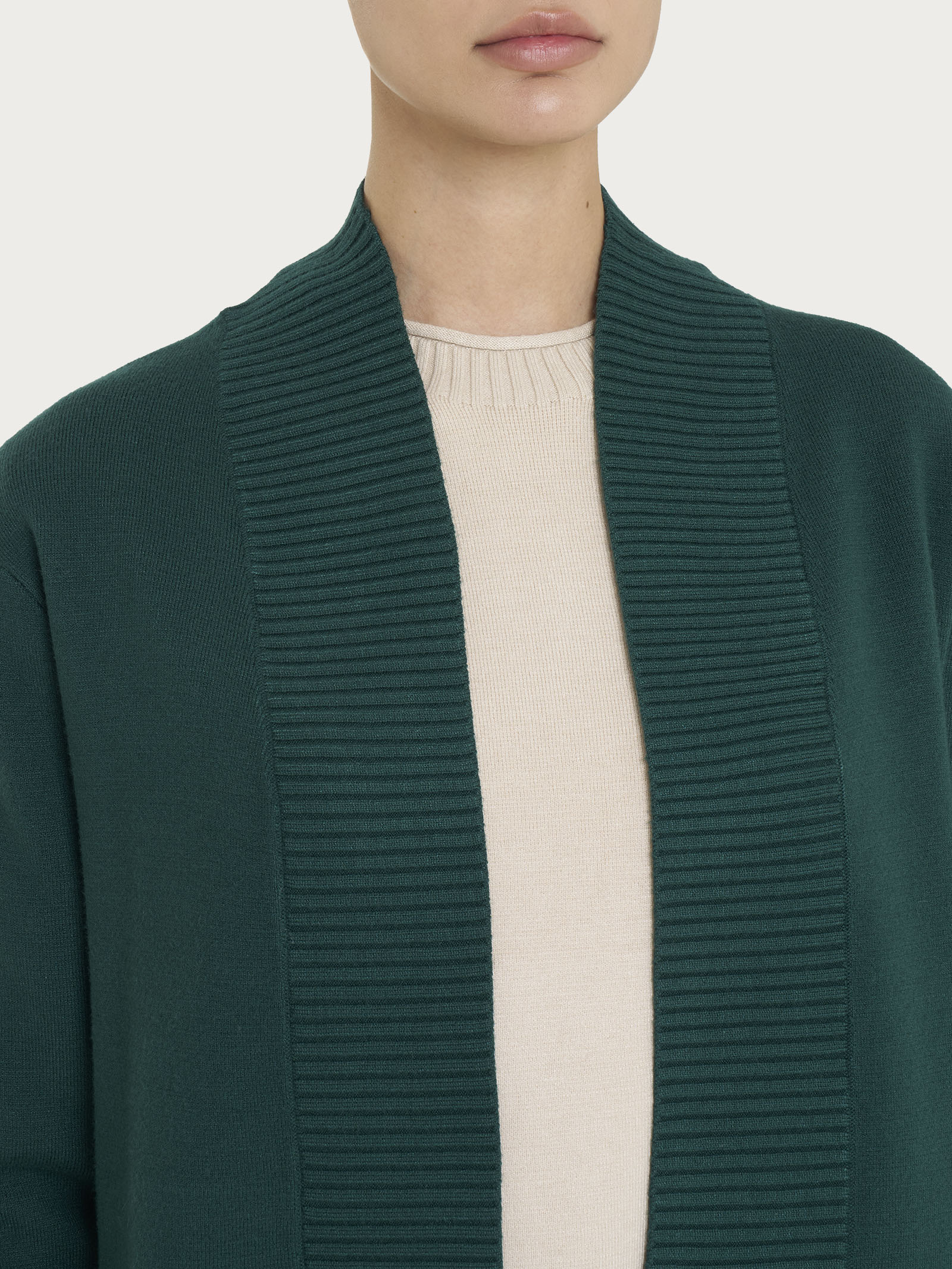 Cardigan corto in Super Soft - Rain Forest