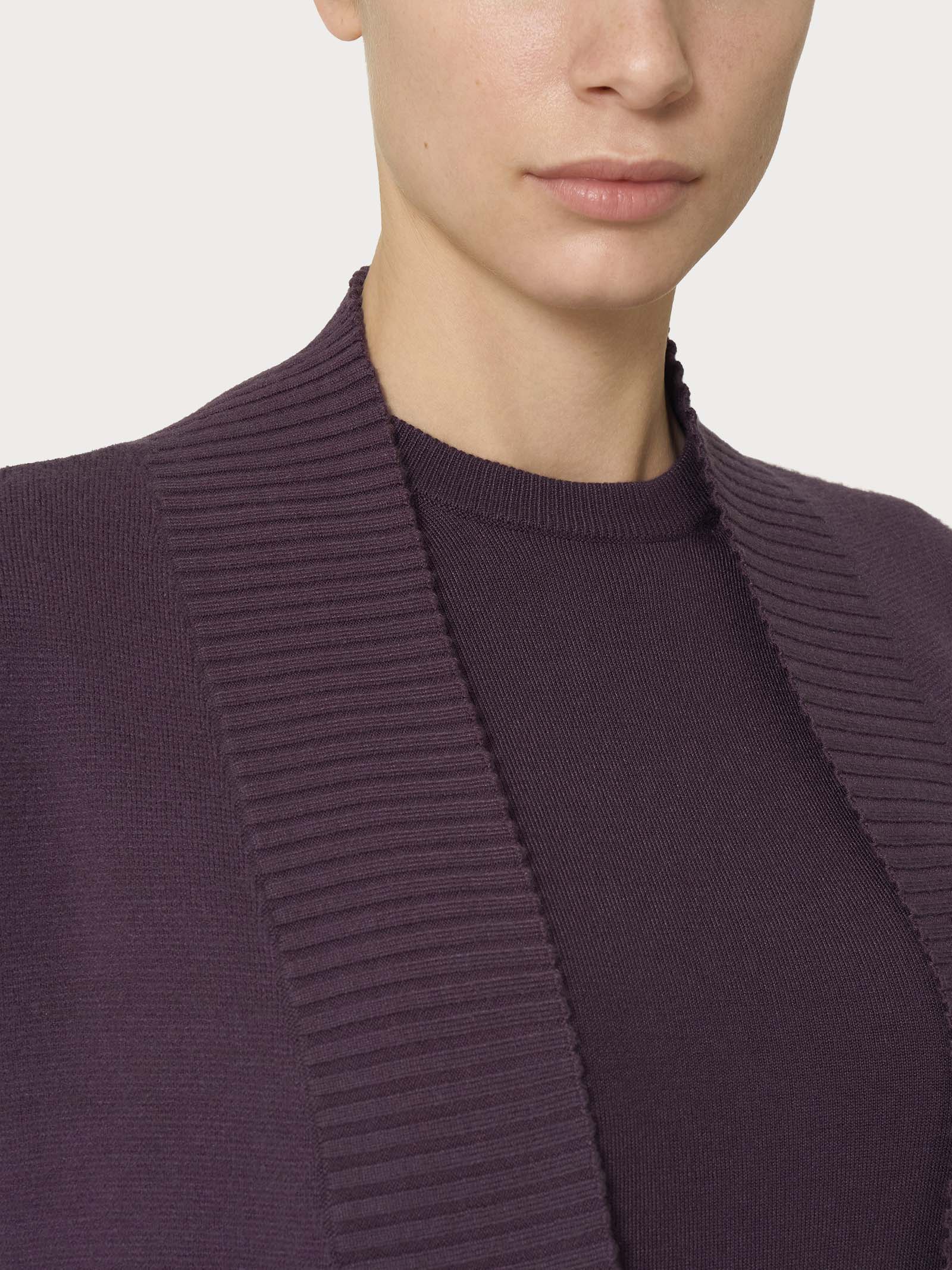 Cardigan corto in Super Soft  Viola Donna - Ragno