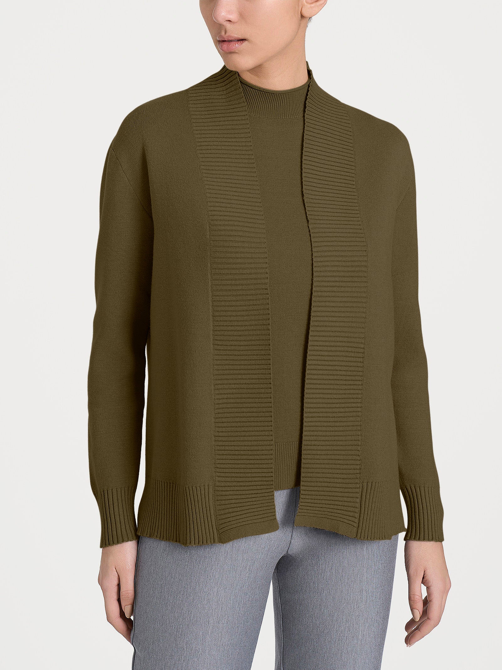 Cardigan aperto in Super Soft  Verdi Donna - Ragno