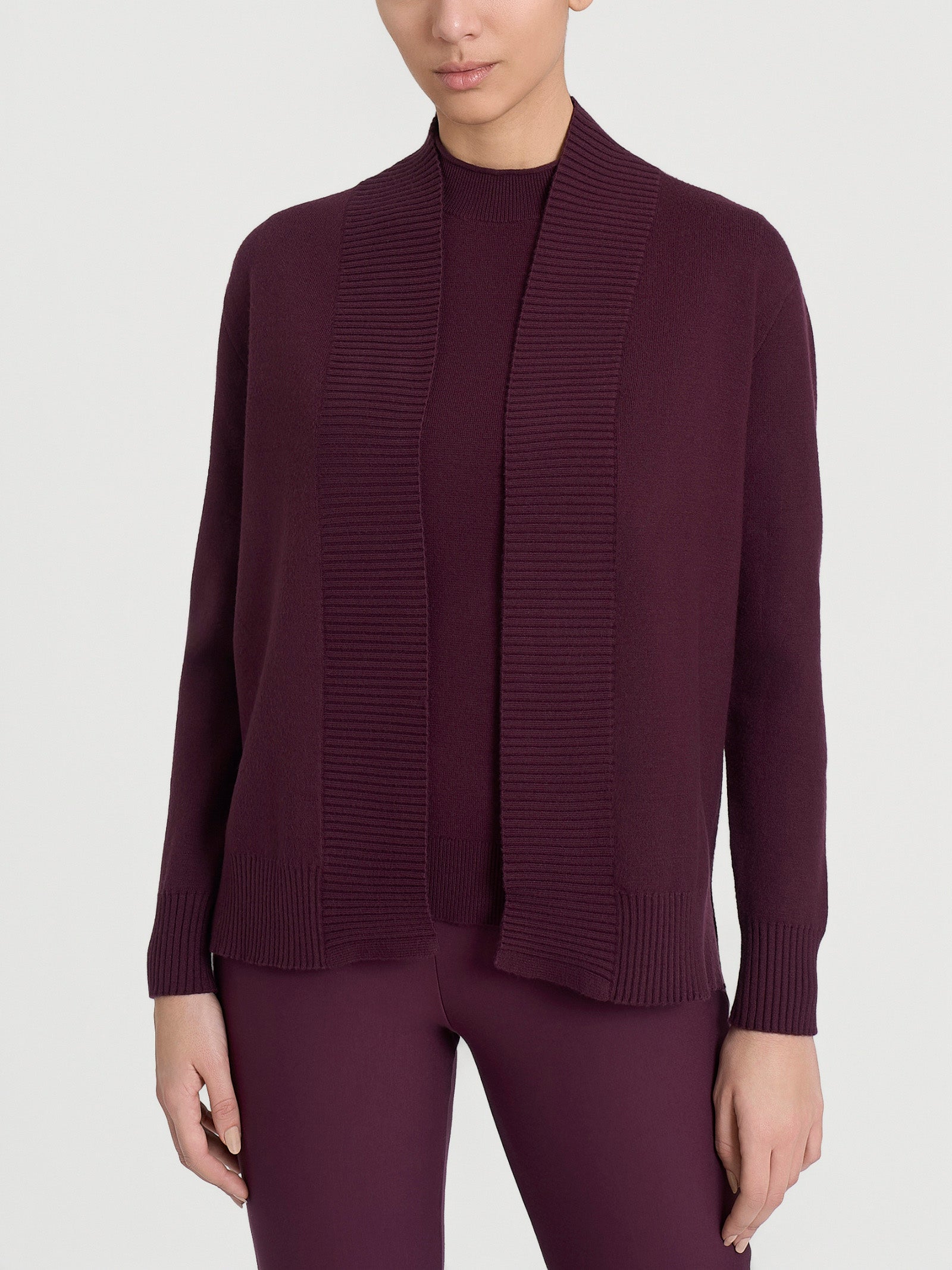 Cardigan aperto in Super Soft  Viola Donna - Ragno