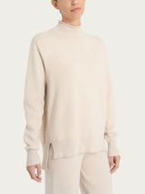Jersey de cuello alto «Super Soft» blanco para mujer - Ragno