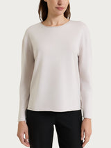 Maglia asimmetrica con girocollo Four Seasons Viola Donna - Ragno