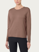 Maglia asimmetrica con girocollo Four Seasons Marroni Donna - Ragno