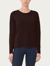 Maglia asimmetrica con girocollo Four Seasons Marroni Donna - Ragno