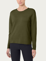 Maglia asimmetrica con girocollo Four Seasons Verdi Donna - Ragno