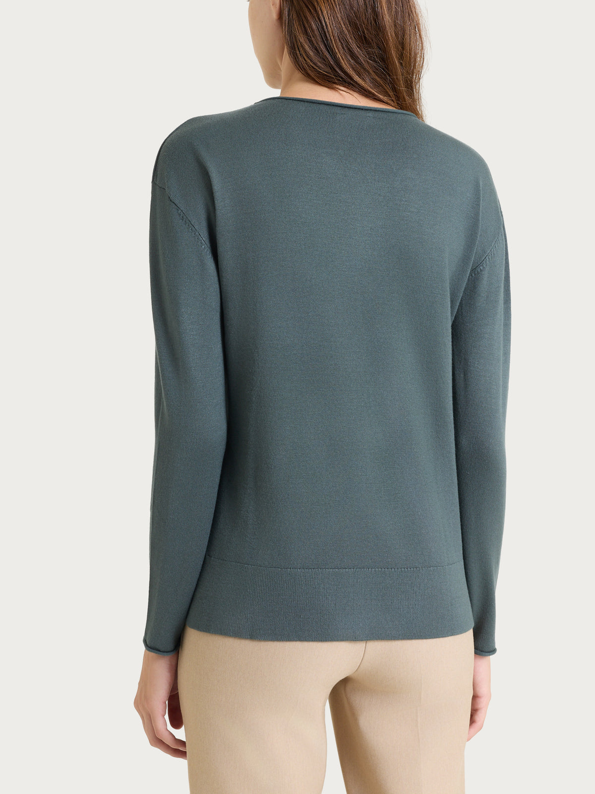 Maglia asimmetrica con girocollo Four Seasons Grigi Donna - Ragno
