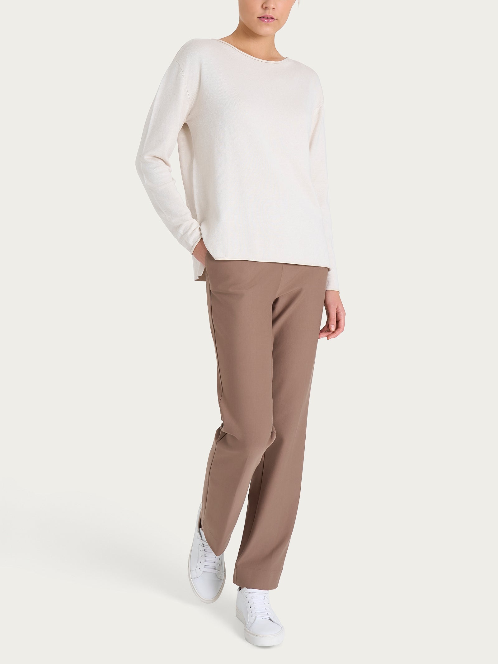 Maglia asimmetrica con scollo a barchetta Four Seasons Bianchi Donna - Ragno