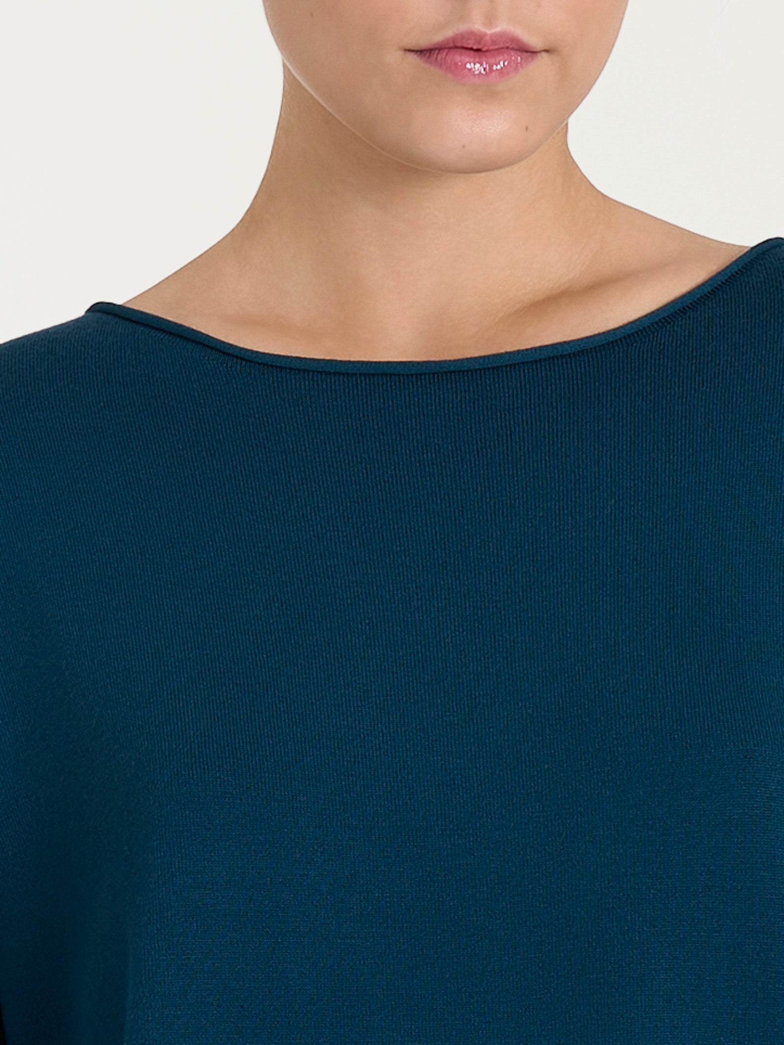 Maglia asimmetrica con scollo a barchetta Four Seasons Blu Donna - Ragno