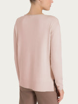 Maglia asimmetrica con scollo a barchetta Four Seasons Rosa Donna - Ragno