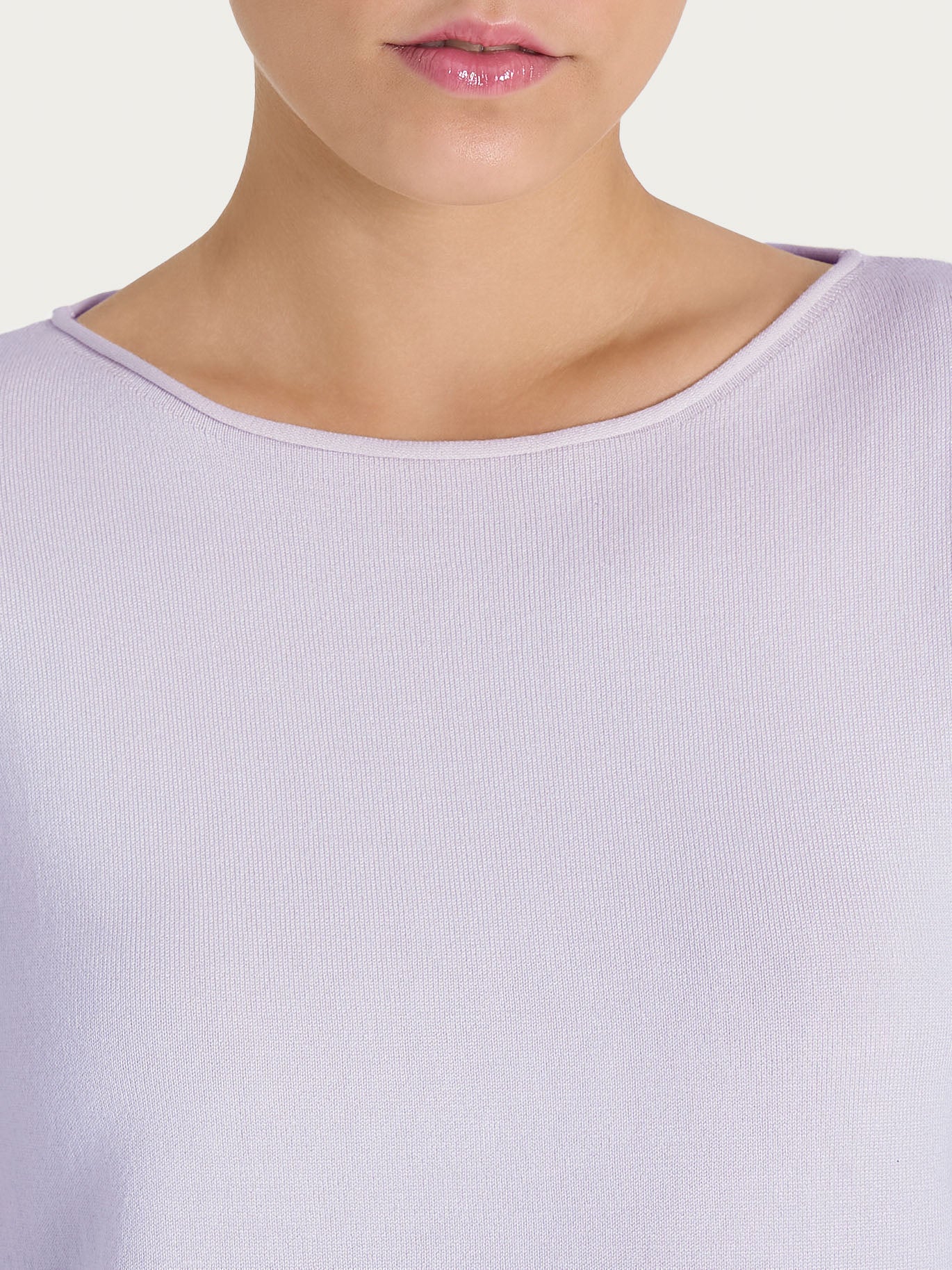 Maglia asimmetrica con scollo a barchetta Four Seasons Rosa Donna - Ragno