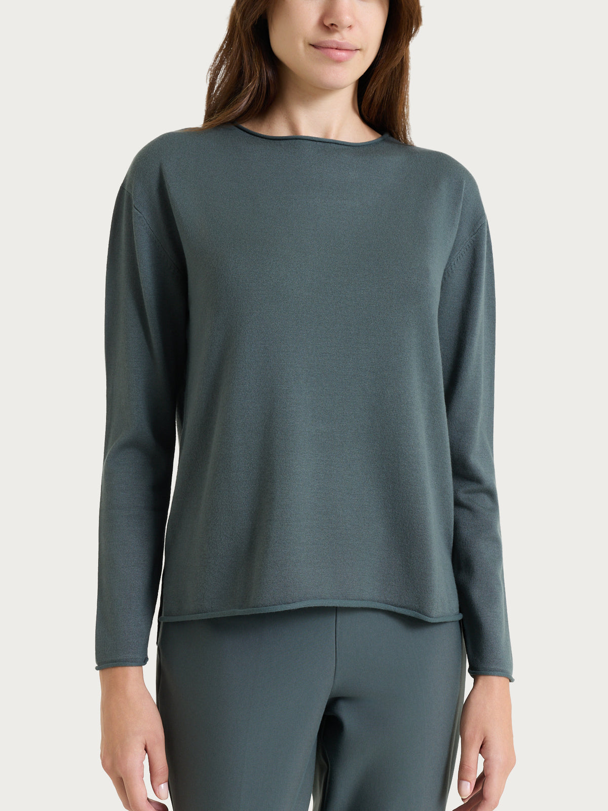 Maglia asimmetrica con scollo a barchetta Four Seasons Grigi Donna - Ragno