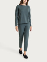 Four Seasons Gray Women's Asymmetrical Boat-Neck Sweater - Ragno