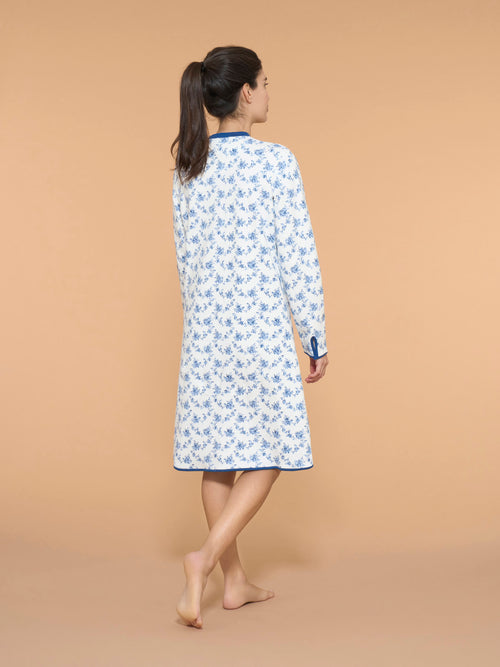 Camicia da notte Mzrocr cotone viola e blu taglia Xl donna Camicia da notte Mzrocr cotone viola e blu taglia Xl donna