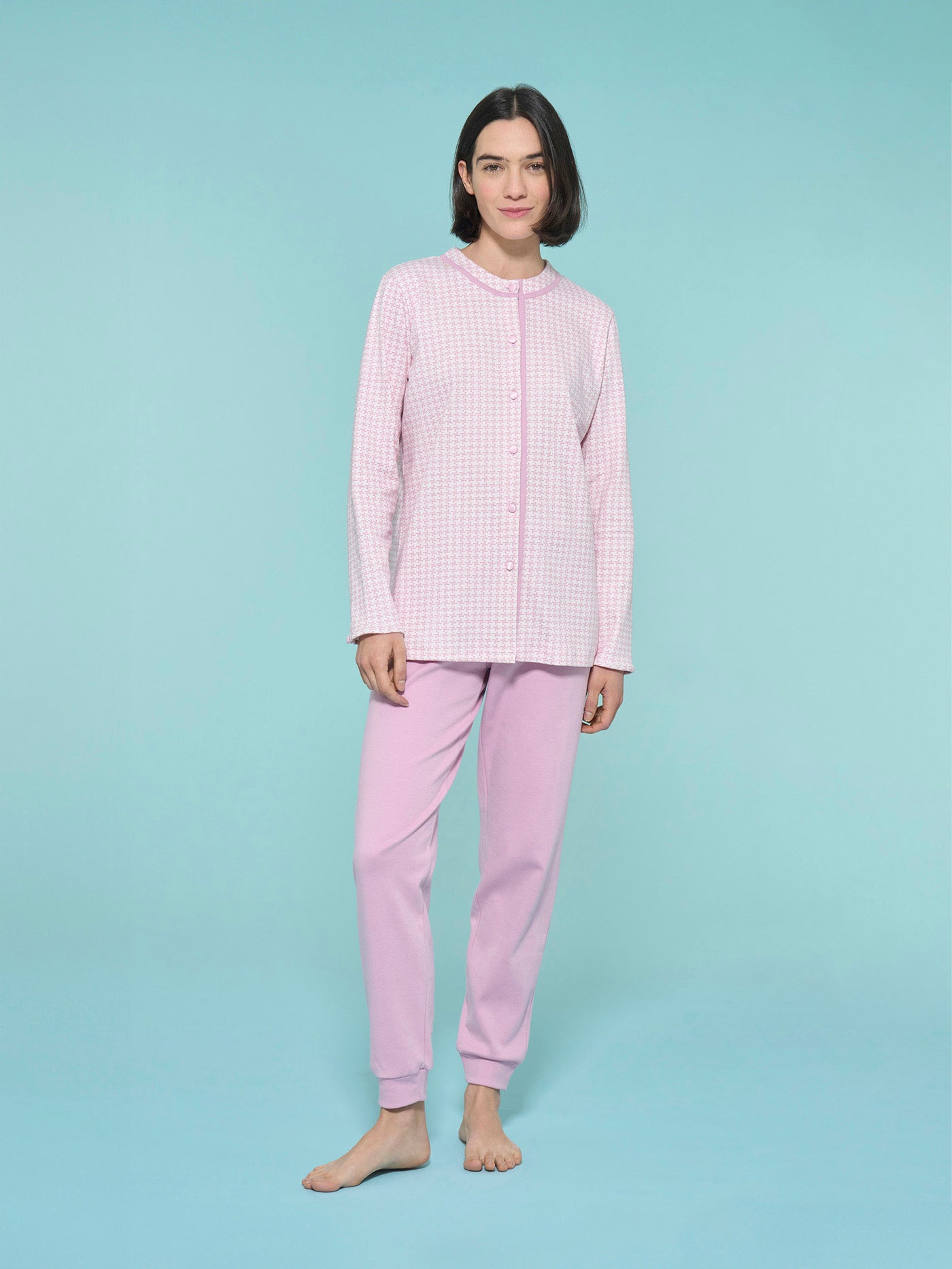 Lovasy Pigiama Donna Estate In Raso - Corto Con Bottoni, Set Bianco/Nero/Blu, Taglie S-XXL - Foto 5