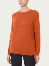 Pullover girocollo con bottoni laterali in Merino Soft -  - Ragno