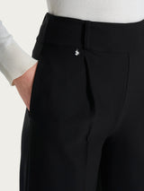 Pantalone ampio con tasche e pinces in Compact  Neri Donna - Ragno