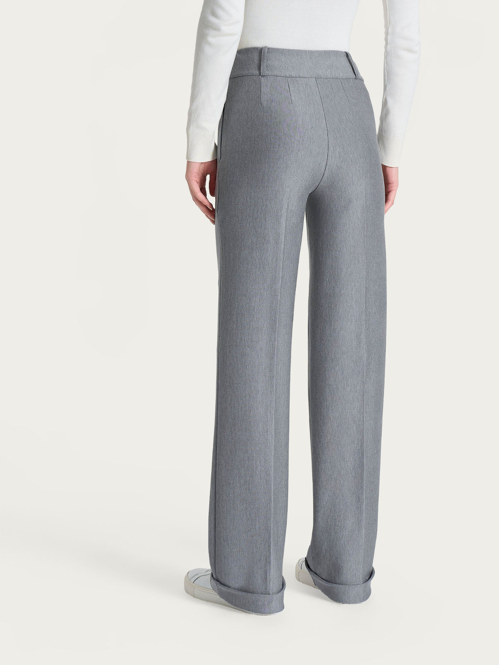 Pantalone ampio con tasche e pinces in Compact  Neri Donna - Ragno