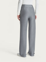 Pantalone ampio con tasche e pinces in Compact  Neri Donna - Ragno