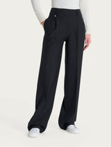 Pantalone ampio con tasche e pinces in Compact  Neri Donna - Ragno