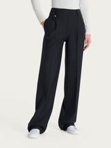 Pantalone ampio con tasche e pinces in Compact  Neri Donna - Ragno