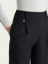 Pantalone ampio con tasche e pinces in Compact  Neri Donna - Ragno