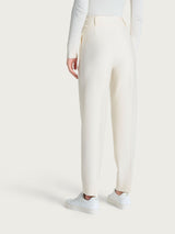 Pantalone a carota con tasche e pinces in Compact Bianchi Donna - Ragno